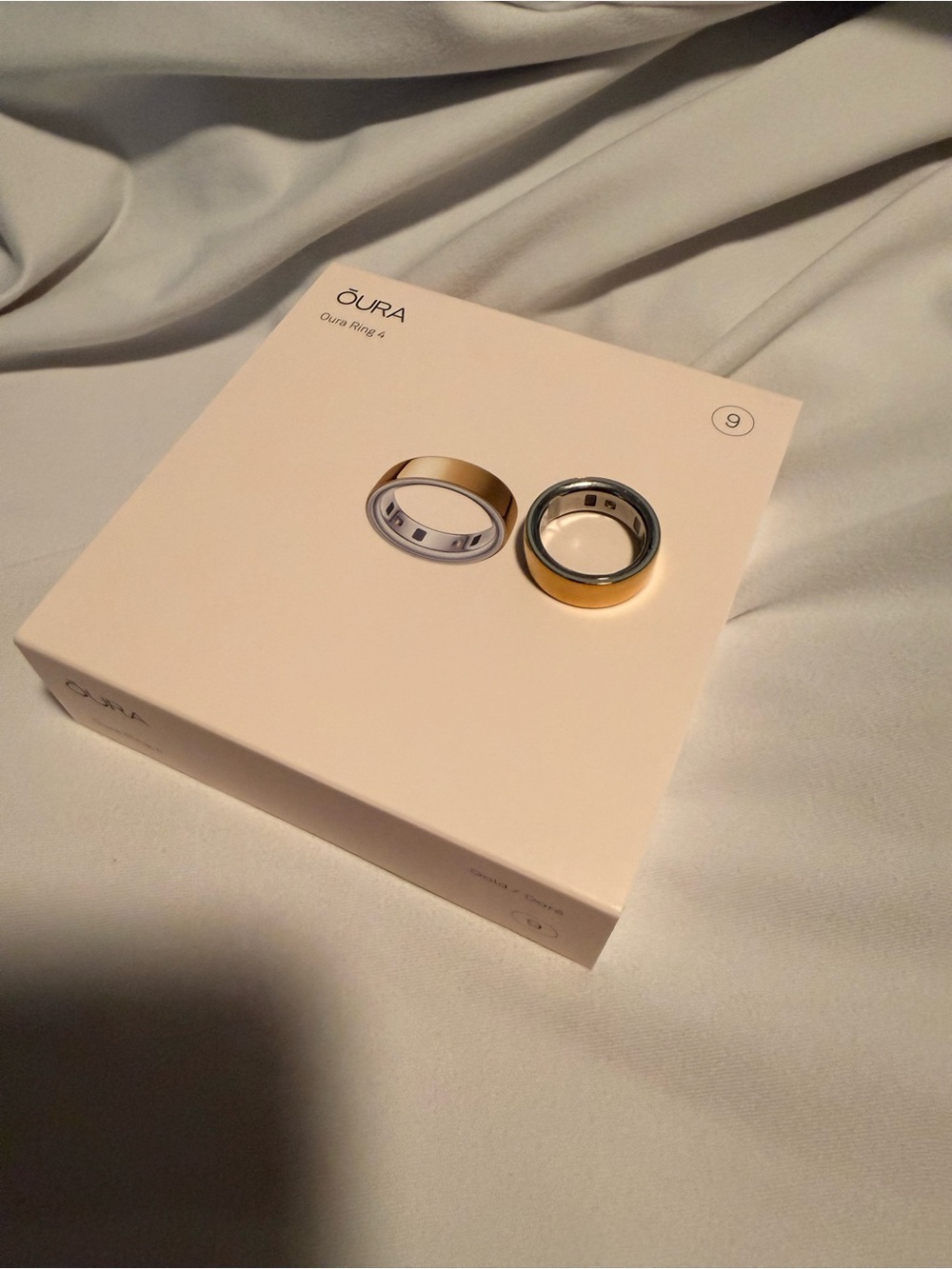 Oura Ring in Gold and Silver Finish Size 9- see description. No charger.